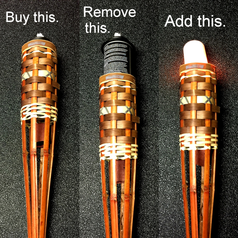 tiki torches flameless